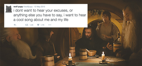 hobbitunderthemountain: Thorin + wolf pupy tweets (1/?)