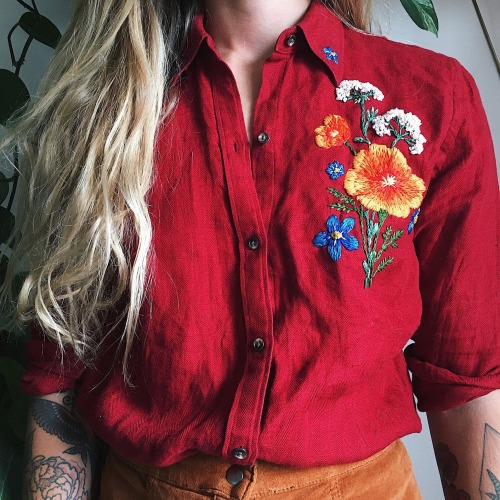sosuperawesome:Embroidered ClothingSam Eldridge on Etsy