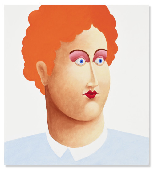 Nicolas Party (Swiss, b. 1980), Portrait, 2014. Soft pastel on canvas, 100 x 90 cm.