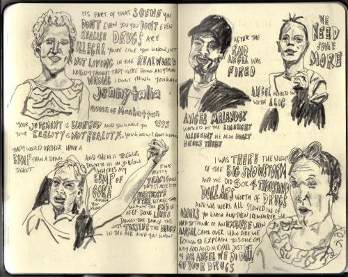 Party monster sketchbook drawings