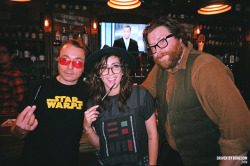 drivenbyboredom:  That time we won Star Wars trivia and by we I mean Sucklord, April and Chris. I just sat there and handed our answers to the trivia guy.- Driven By Boredom - Shop DBB - Girls Of DBB - Instagram - Twitter -