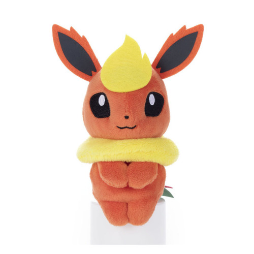 Images from the latest Pokémon Chokkori-san Plush Series by Takara Tomy focusing on the Eeveelutions