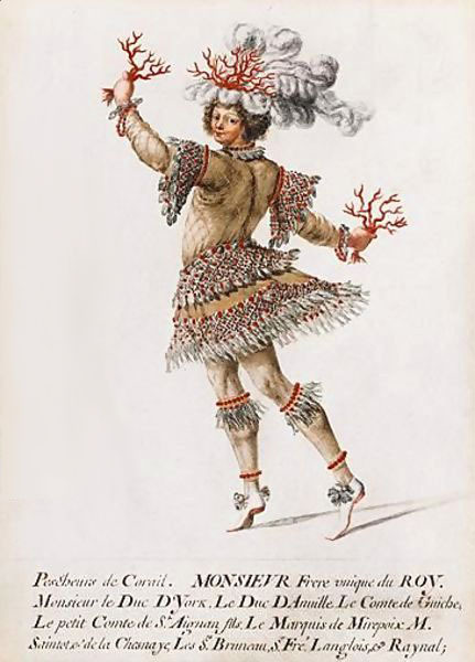 fuckyeahmonsieur:Le Duc D’Orléans, Dressed As A Coral Fisherman by Henri Gissey c. 1653-73.