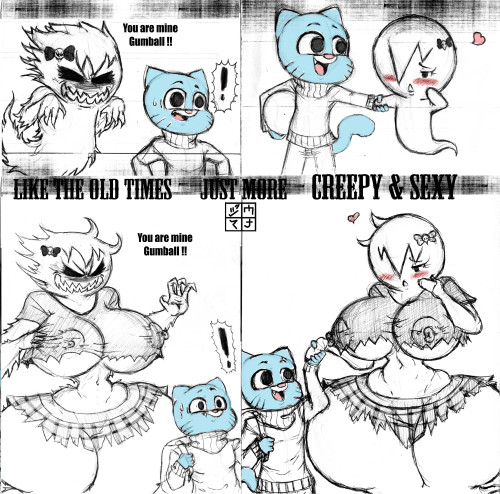 Mature version of The amazing world of Gumball charactersThe old times never back but the present ha