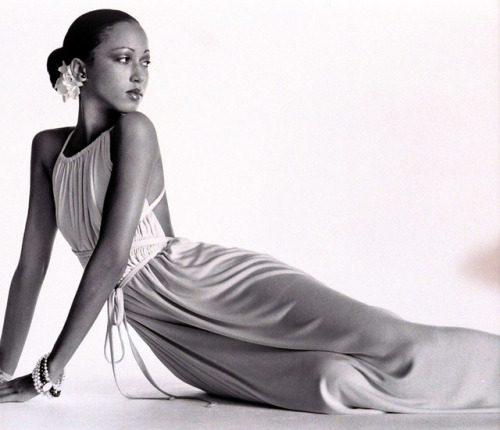 Pat Cleveland in Halston photographed by Irving Penn for Vogue Magazine, 1972