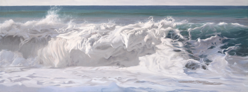 artsnskills: Turbulent Tidal Waves Dance With Power In Realistic Paintings Artist Paco Ferrando crea