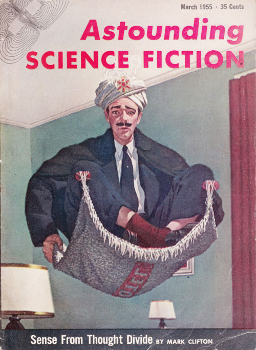 Astounding Science Fiction, March 1955.  Cover: Richard Van Dongen.