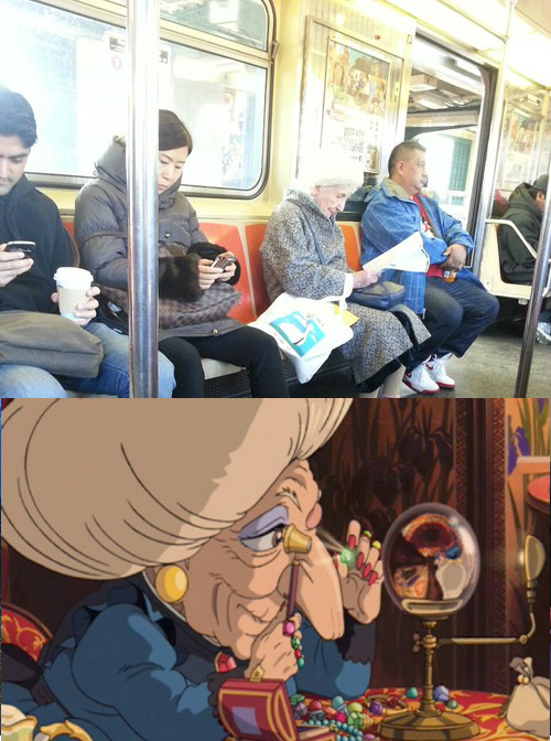 niellimaru:  I found her on the train. She seemed really sweet. She reminded me of the grandma from 