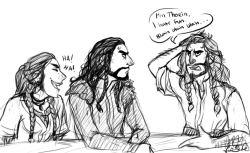 artsydapperdactyl:  in my headcanon, Frerin was a sassy little shit and liked to poke fun at everything, especially Thorin 