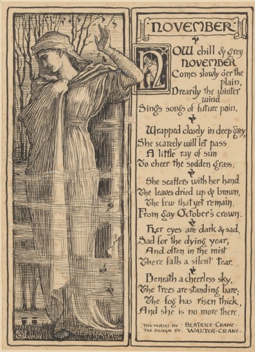 The procession of the months: the verses by Beatrice Crane; the designs by Walter Crane, [1889]. Typ