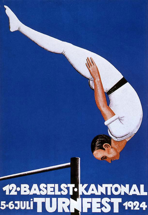 Poster for a gymnastic meet in Basel,1924