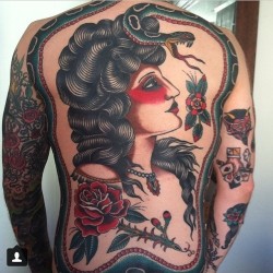 skinsouvenirs:  back piece by @baileyhrobinson via @americanatattoos