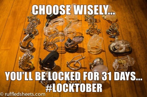 ruffled-sheets: It’s #Locktober! Who’s joining me in staying locked for a whole month? h