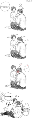 heeju1:  When noya told “Do you likes me?” and Asahi’s reaction  