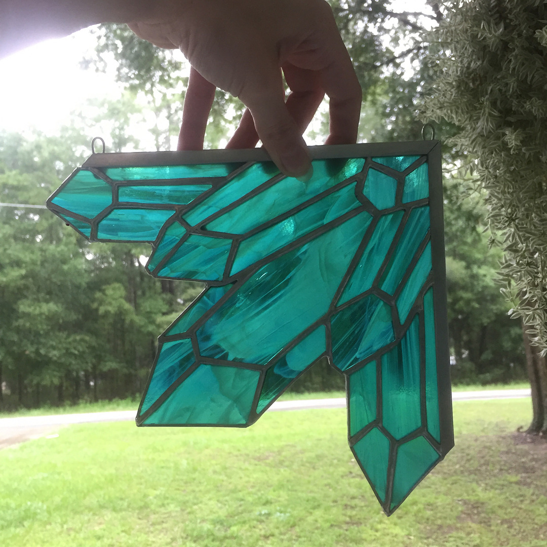 sosuperawesome: Stained Glass Crystal Corner Clusters, Suncatchers and Bookends by