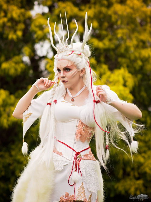 Miss Twisted looks magical in her forest spirit inspired corset and outfit. This was a collaborative