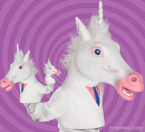 archiemcphee:  Infinite unicorns! It’s a unicorn with a Unicorn Hand Puppet with a Unicorn Hand Puppet with a Unicorn Hand Puppet with a… Get one here 