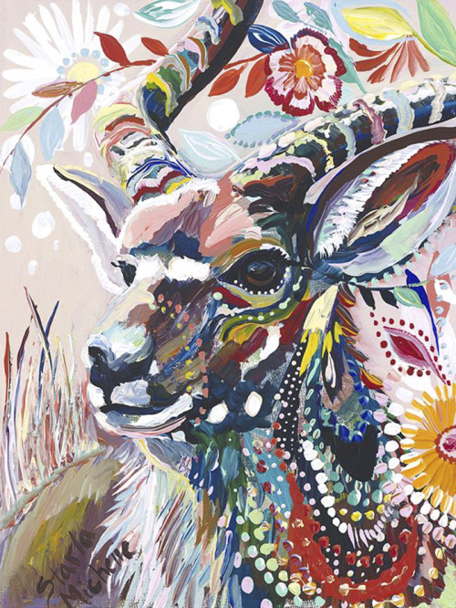 COLORFUL ANIMAL OIL PAINTINGS BY STARLA MICHELLE