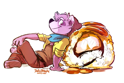 tulerarts:  Furry Foodies, take two! A second wave of little furries with their favourite food, jumbo sized. I had a lot of fun drawing all of these, all twenty of em. Someday down the road I might revisit this idea. The first batch can be seen here.