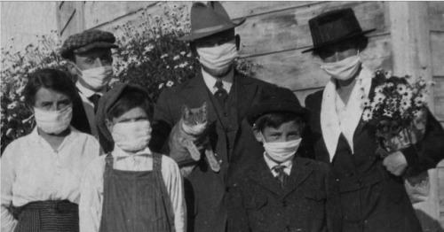 waldopeircegoestowar:“In 1918, someone made this kitty a tiny flu mask – Doesn’t i