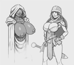 boobsgames:  Another characters’ sketches. Yes, I inspired a lot by the works of David Goujard