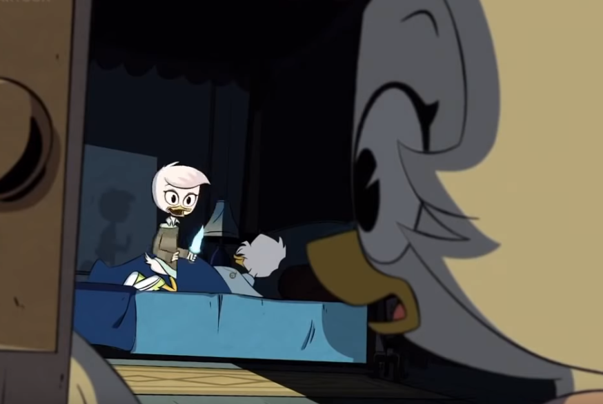 wet-monsoon: lena truly got away with so much shit in the first season just cause of webby’s crush on her lena, towering over scrooge asleep with a knife in her hand: i wasn’t doing anything bad  webby: OHHH ok that makes sense. can we hold hands