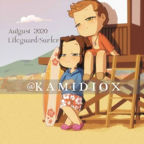 kamidiox: #AUgust2020 “lifeguard and surfer” ‍♂️️ Follow me on Twitter.com/backupkam