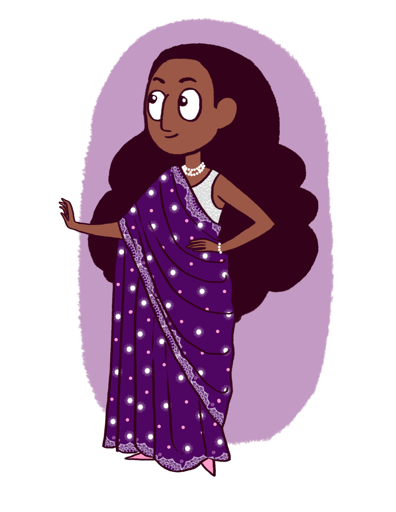 lizzywhimsy:  I felt like drawing connie in some beautiful Sarees. This is just the