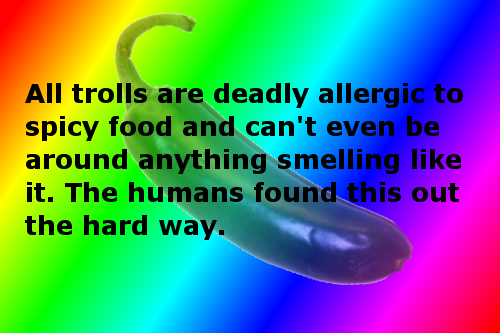 homestuckfluffcanons:   All trolls are deadly allergic to spicy food and can’t