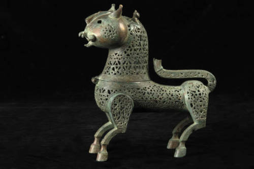 This beautifully made open-work incense burner is an elite interpretation of a form widely spread ac