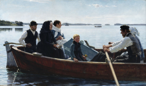 Transporte del ataúd de un niño por Albert Edelfelt, 1879.