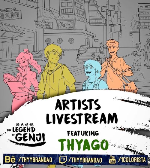 STREAMING NOW! Link in bio! Join professional comic colorist @thyybrandao and others on the Legend o