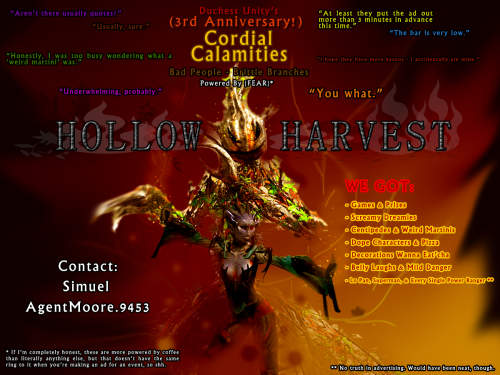 All of the 2019-2020 Cordial Calamities event ads!