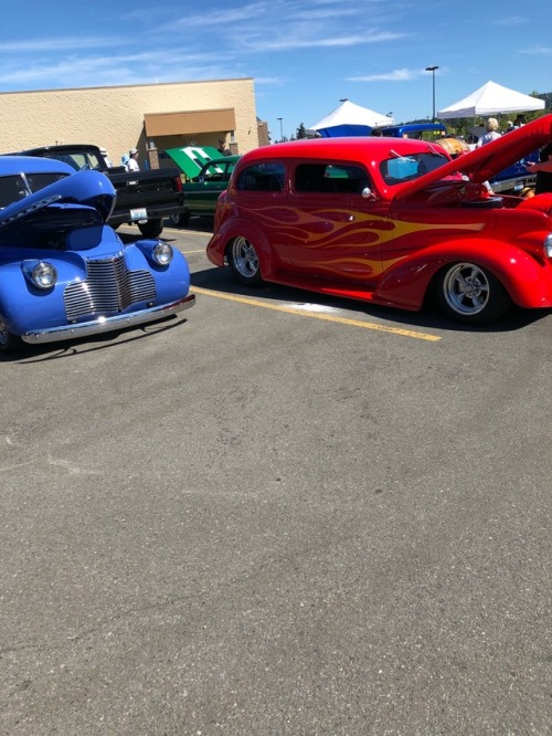 123rd annual Irrigation Festival parade this morning and then a car show after , Freya enjoyed all the people