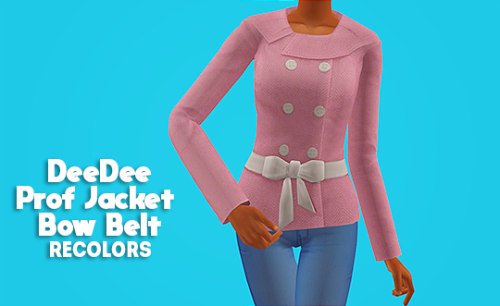 [ts2] DeeDee Prof Jacket Bow Belt outerwear- recolorsAnother cute outerwear I found, by DeeDe. It co