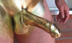 lustylimericks:   Golden Phallus I brought Jenny a cock of pure gold. Smoothly polished, ‘twas heavy to hold. She will fondle, caress, Tuck it ‘tween her big breasts… Not inside her, though: “It’s too damn cold!” Read more naughty rhymes at