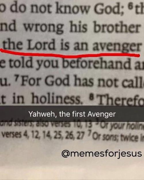 memesforjesus: #Yahweh #God #TheAvengers #ChristianMemes