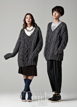 koreanmodel:  Jang Kiyong and Lee Hojeong by Bora for Voguegirl Korea Jan 2013 