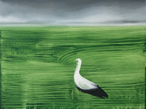  Wilhelm Sasnal - Stork, 2014 Huile sur toile (90 x 120 cm) Fondation Beyeler, Riehen/Basel 