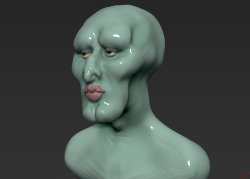 gaypasta:  commander-324b21:  undeadthug:  According to National Geographic, this is what the average American will look like in the year 2050   Is it just me or does this not look like squidward in the episode “Two Faces Of Squidward”?!?! This is