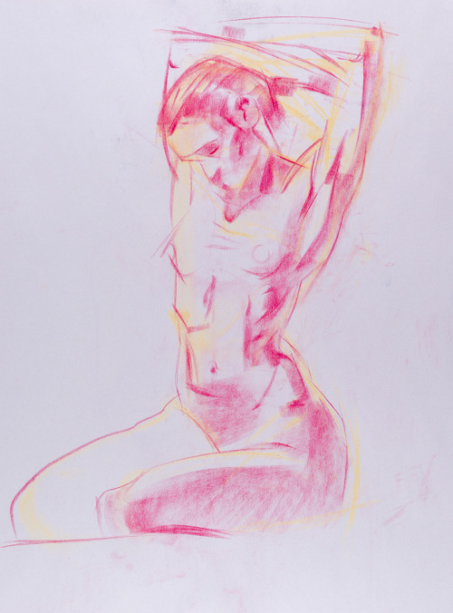 Life drawing. Nupastel