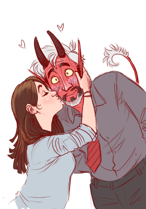 wethatkindoforc: ofools: a mass photoset for all your giant demon bf and smaller human gf needs I LO