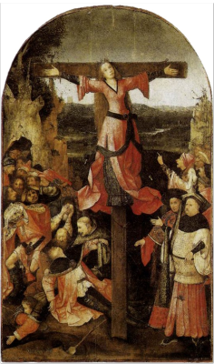 thegreatwound:Christa (1974) by Edwina Sandys • Woman Crucified￼ (1913) by Frantisek