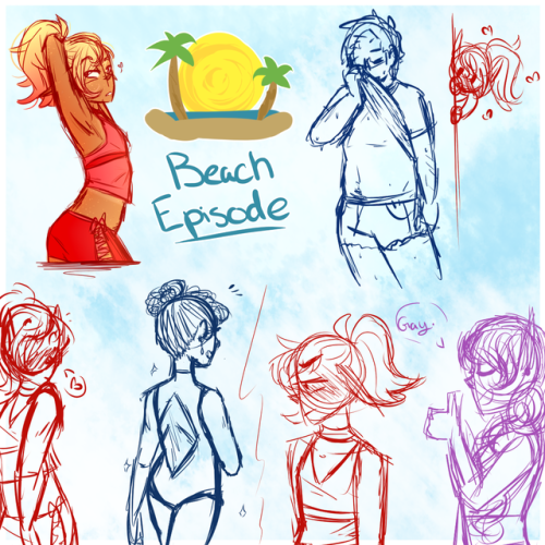 doodlesmod: i heard there was a beach episode? featuring some lup bein gay ♡♡♡Tumblr: Jadersmod