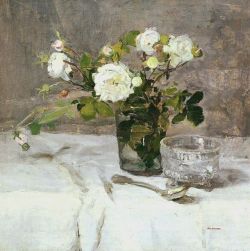 Inividia: Roses In A Glass, C. 1880-1882. Eva Gonzalès