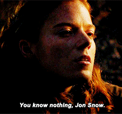 kiwikiwiandkiwi:  First and last time Ygritte said Jon Snow. 