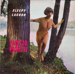 grapnel:  Mildly provocative image for the cover of “Sleepy Lagoon”, by Italian saxophonist Fausto Papetti, early 1960s?  His album covers became increasingly explicit as time went on. Thanks to Retro-Space 