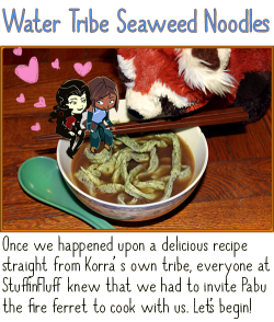 stuffinfluffcooking:  It just so happens that we found ourselves a perfectly adorable Pabu plush AND a wonderful new food blog that features Avatar and other fandom-inspired recipes!  What else could we do?  StuffinFluff did the obvious and we tried