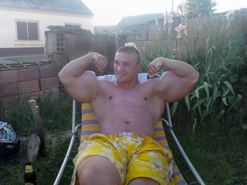 atomicmuscle:Backyard Muscle / Atomic Muscle He can put me in a headlock anytime