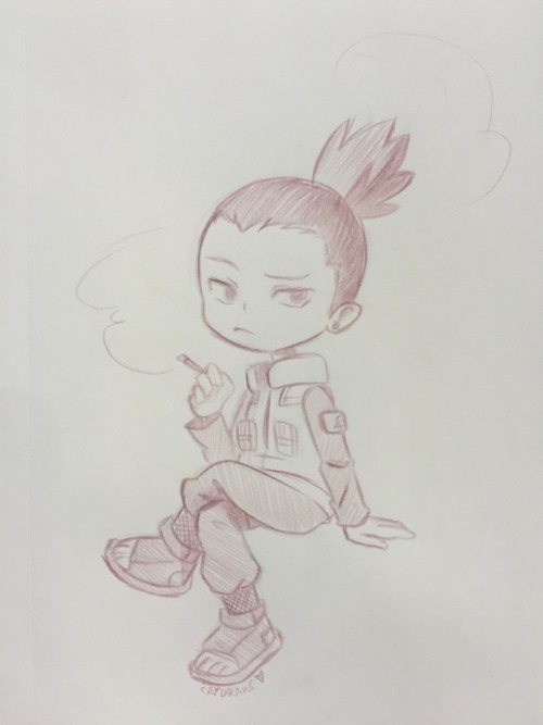 pencil sketch commish of shippuden shikamaru &lt;3